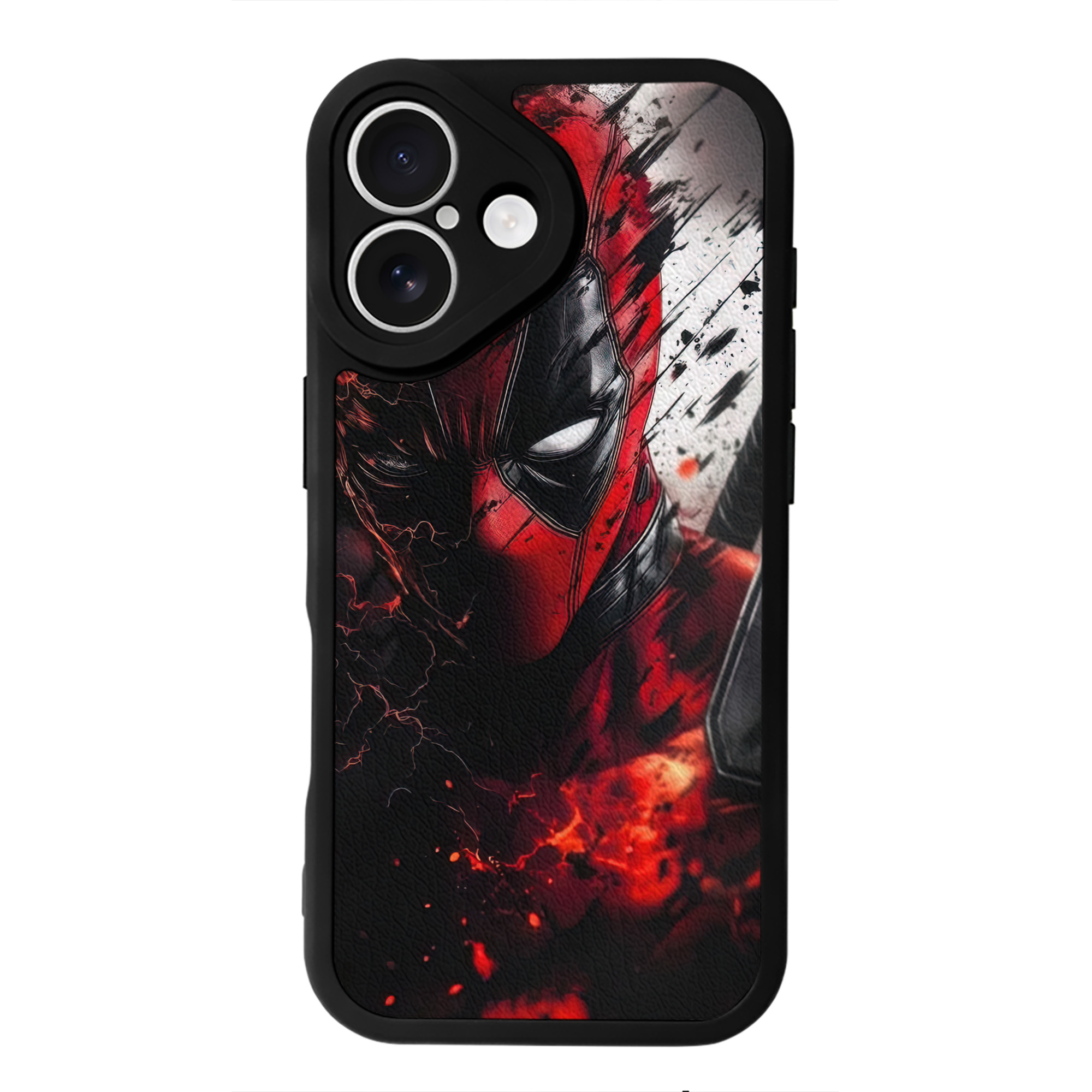 （画像用） Deadpool デッドプール 【iPhone 16シリーズ対応】シリコンスマホケース（レザー調） 材質：シリコン